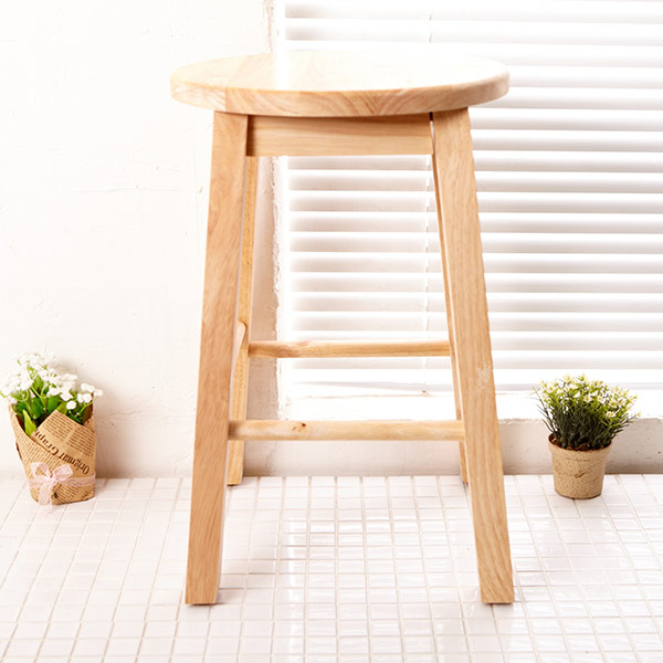고무나무 홈바 의자 (소형)