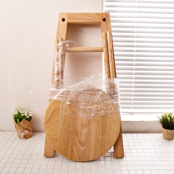 고무 나무 홈바 의자 중형
