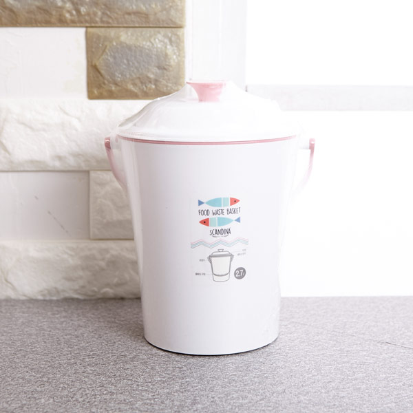 스칸디나 음식물 쓰레기통 2.7L 피쉬