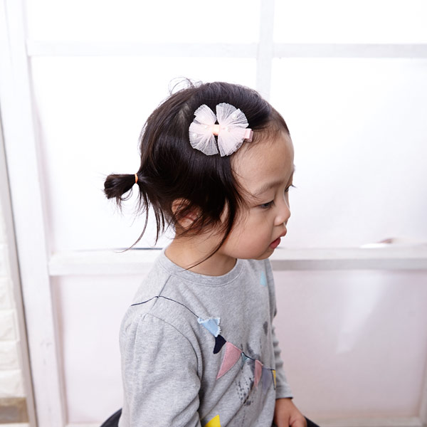 (sale) ABM 집게핀-진주리본 핑크