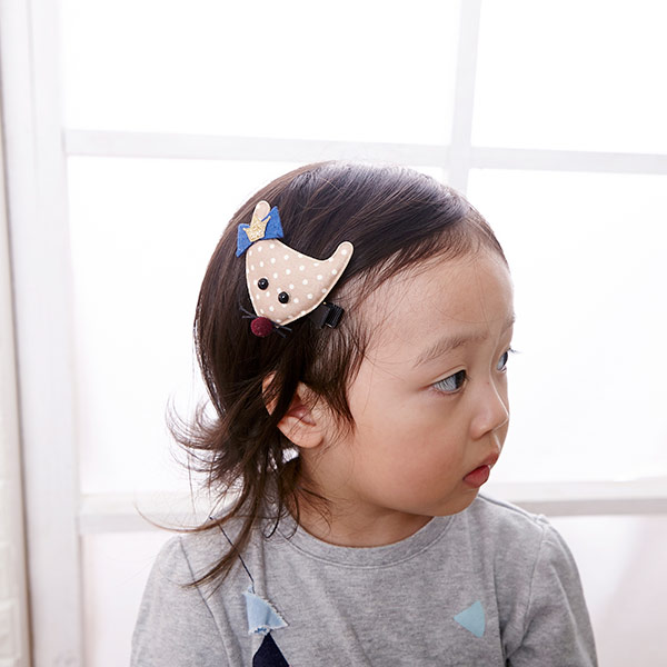 (sale) ABM 집게핀-여우얼굴 베이지