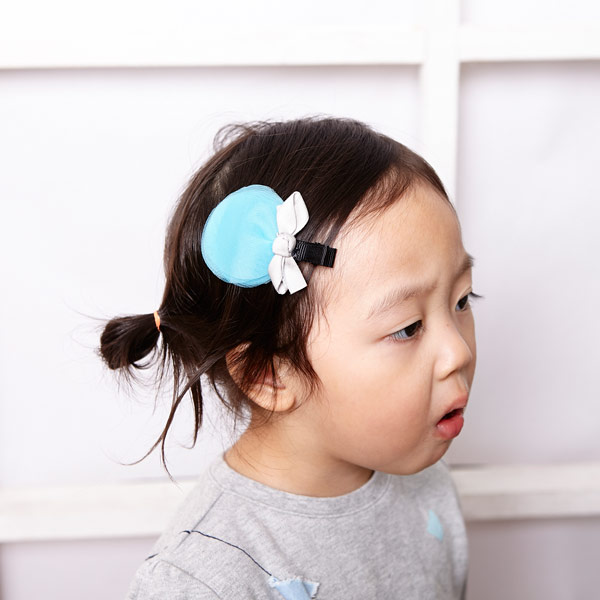 (sale) ABM 집게핀-쉬폰리본 민트