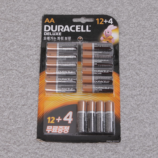 (건전지)듀라셀 AA 디럭스12+4