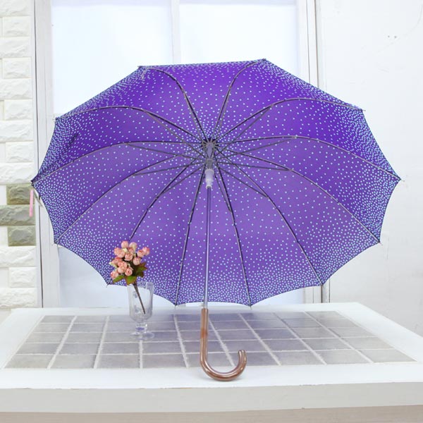 자동 도트 그라데이션 장우산(색상랜덤)
