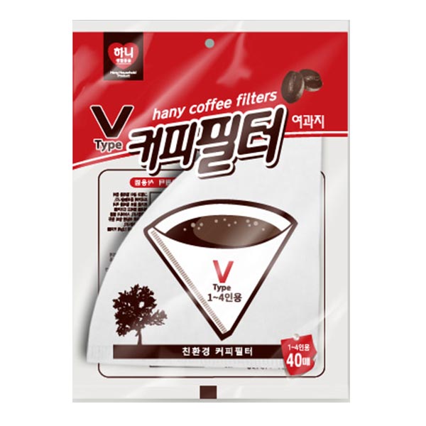 하니브이형(v)커피필터(40매)