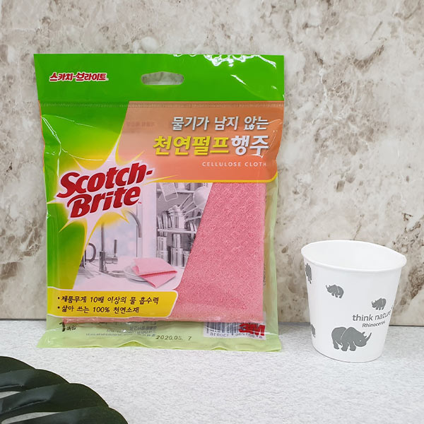 3M 스카치 브라이트 천연펄프 행주(색상랜덤)