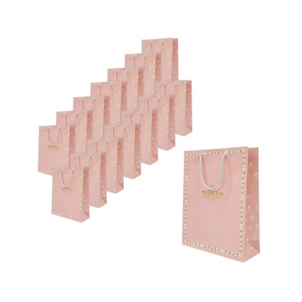 ABM 프린세스 쇼핑백 핑크 대15개(25x11x32cm)