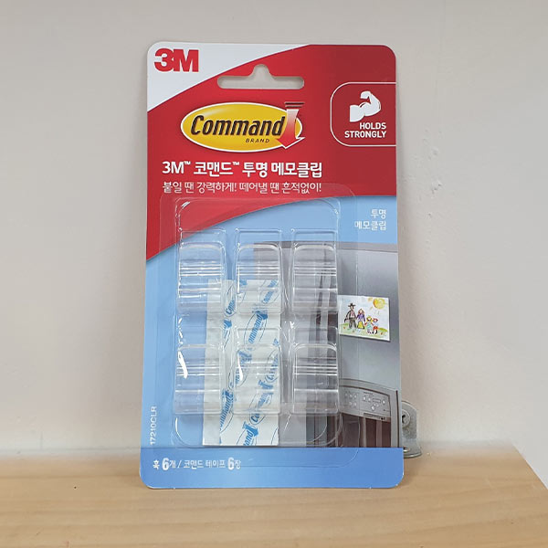 3M 코맨드 투명 메모클립(6개입)