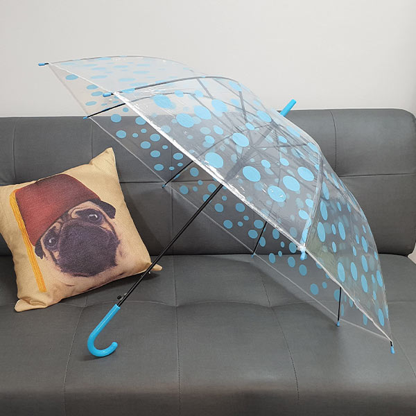 비닐우산 투명 땡땡이(색상랜덤)(55cm)