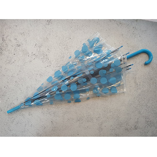 맑은하루 비닐우산 투명 땡땡이(색상랜덤)(55cm)