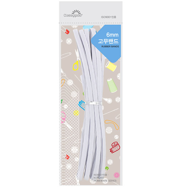 고무줄밴드블랙6mm(5M)A-0123