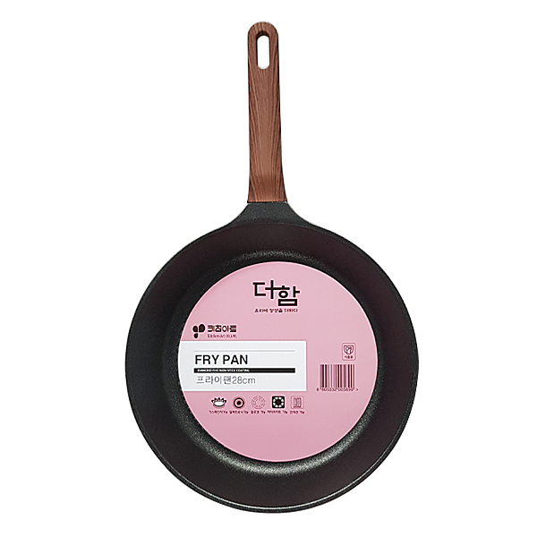 키친아트 더함 IH 인덕션 프라이팬 28cm(로즈핑크)