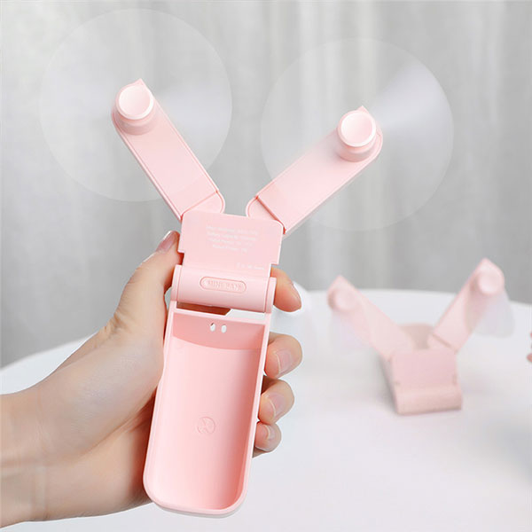 폴딩 포켓형 휴대용 선풍기 핑크