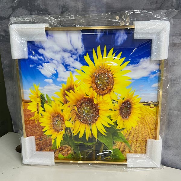 고급 큐빅액자 해바라기(40x40)