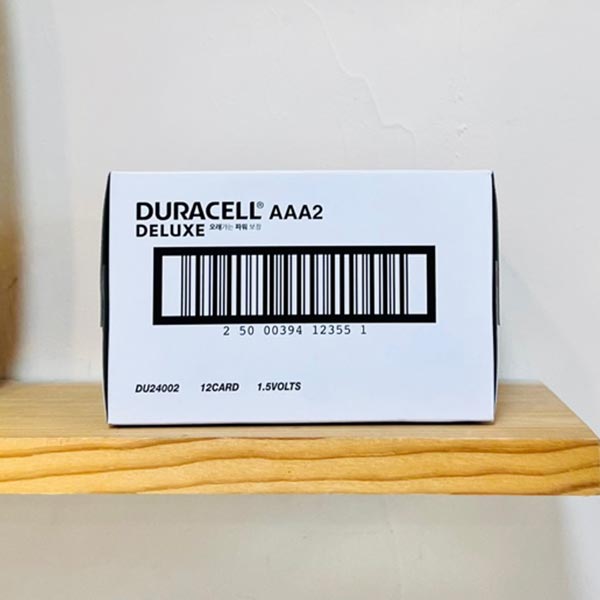 (건전지)듀라셀 디럭스 알카 AAA2개입x12카드입