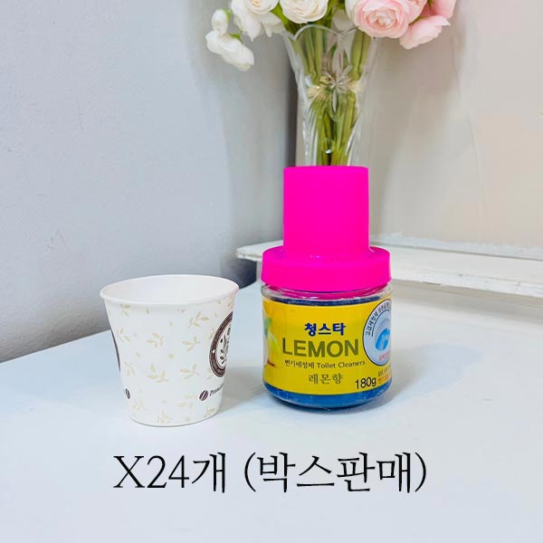 (박스판매)청스타 변기세정제 레몬향180g(24개)