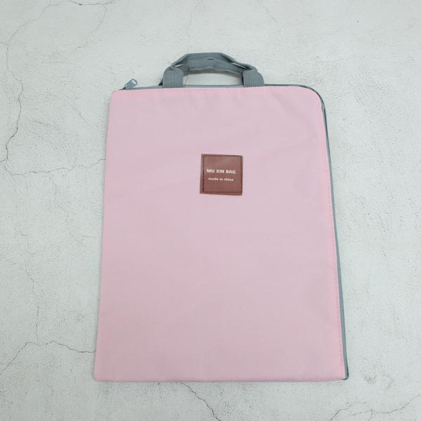 ABM캔버스 심플 A4파우치 핑크 4개입