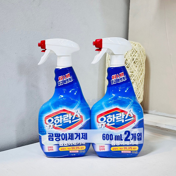 유한락스 곰팡이 제거제 600ml 2입