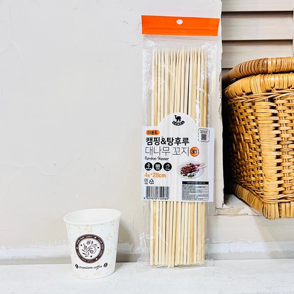 캠핑 대나무꼬치(28cm) 30p