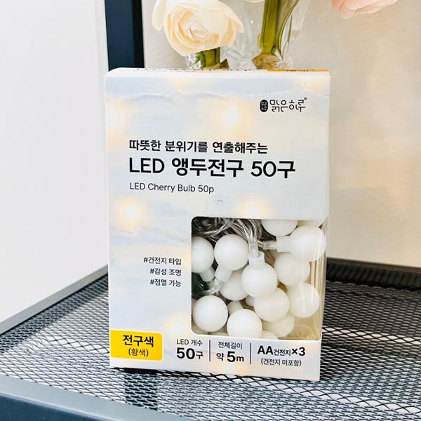 맑은하루 LED 앵두전구 50구 5m