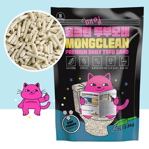 몽크린매일두부모래7L베이비파우더2.8kg
