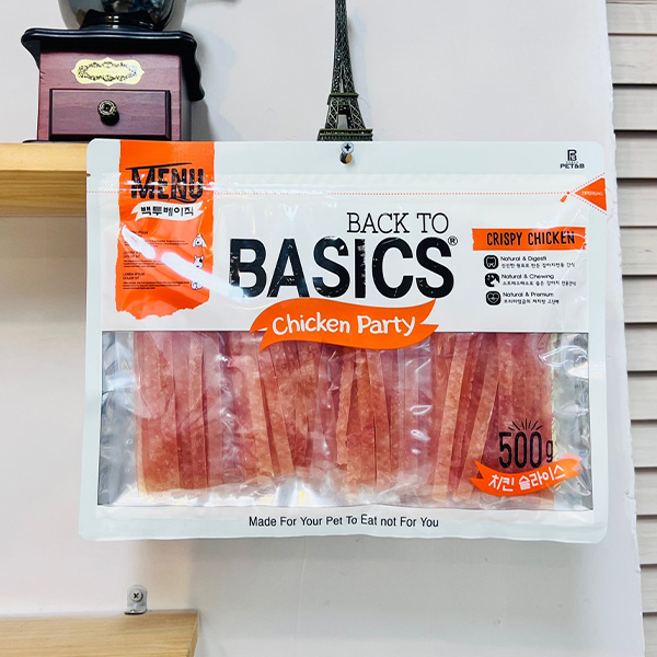 ★백투베이직 강아지 간식 치킨 슬라이스 500g