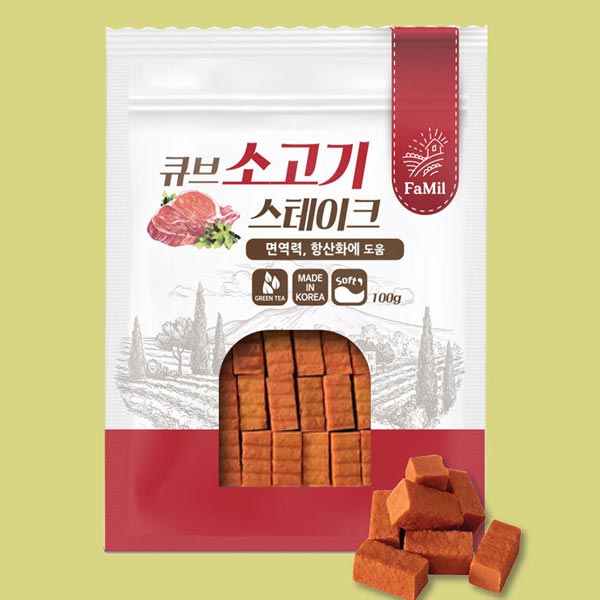 ★파밀 큐브 소고기 스테이크 100g