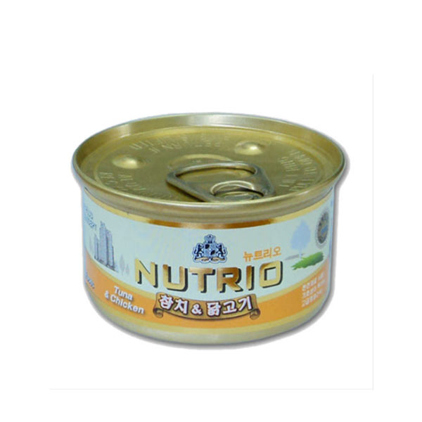★뉴트리오 고양이 캔 참치+닭고기 80g