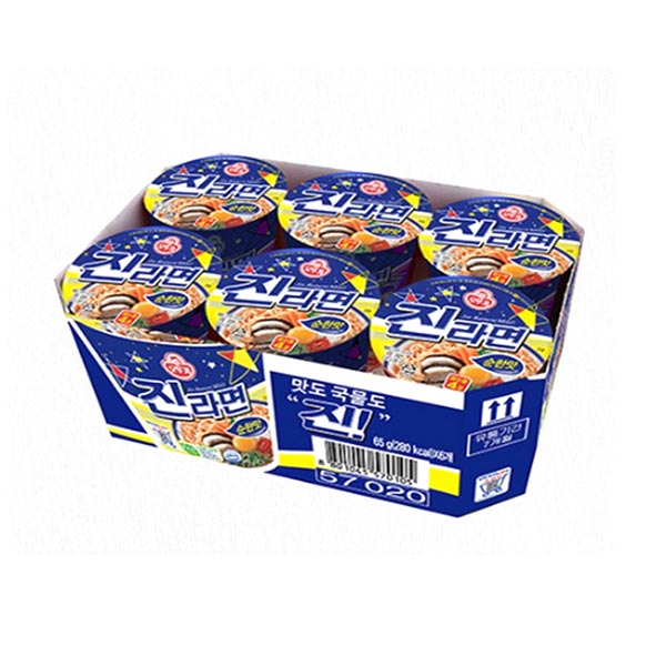 (매장판매)★오뚜기진라면 소컵 순한맛65g6입