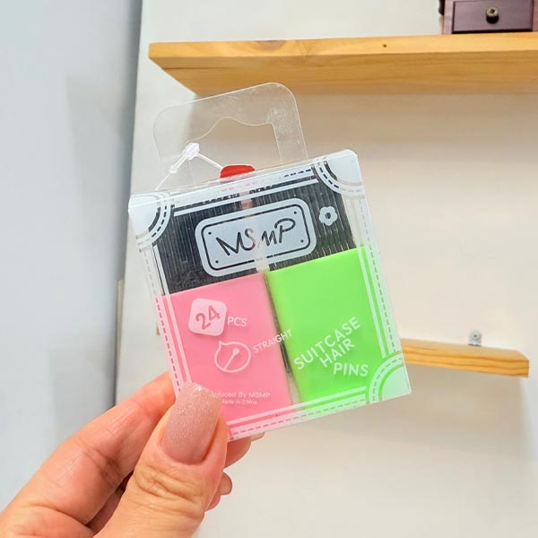 ABM물결무늬 실핀 블랙 24pcs