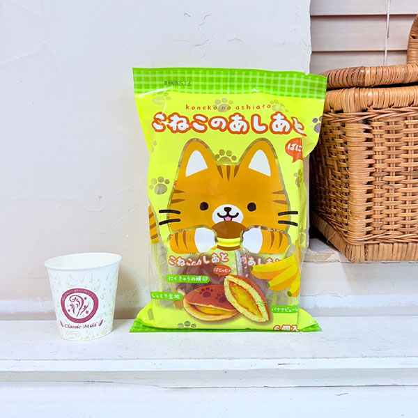 ★츠구야 코네코노 아시아토 미니 팬케이크 바나나맛138g
