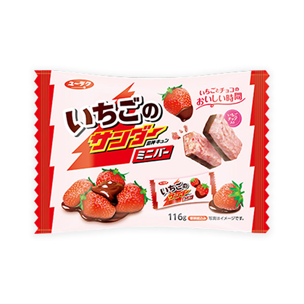 ★유라쿠 딸기썬더 미니바 116g