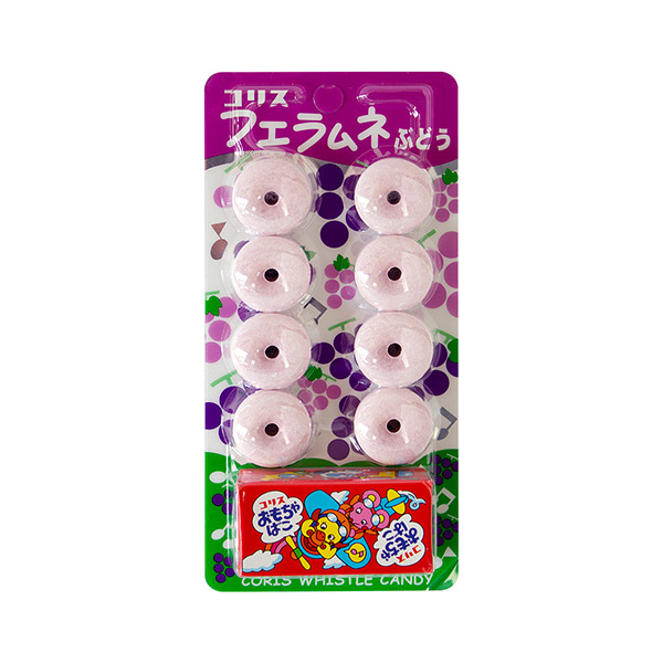 ★코리스 휘슬라무네 휘파람 사탕 포도맛22g