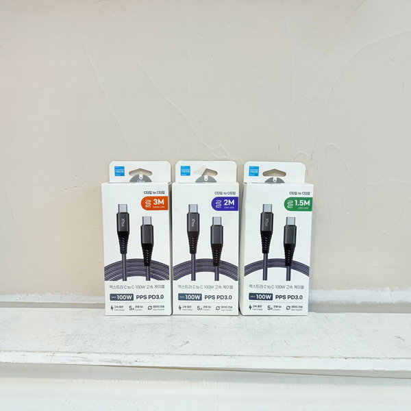 (온x)엑스트라 C to C 100W 고속 케이블 1.5M 그레이