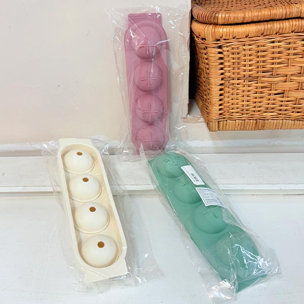 실리콘 빅아이스볼 냉동고용 4구 얼음성형트레이