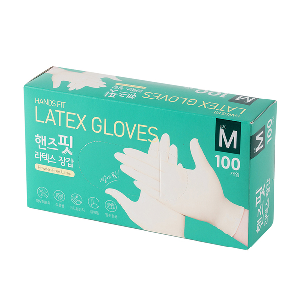 (온x)핸즈핏 라텍스장갑 M 100개입
