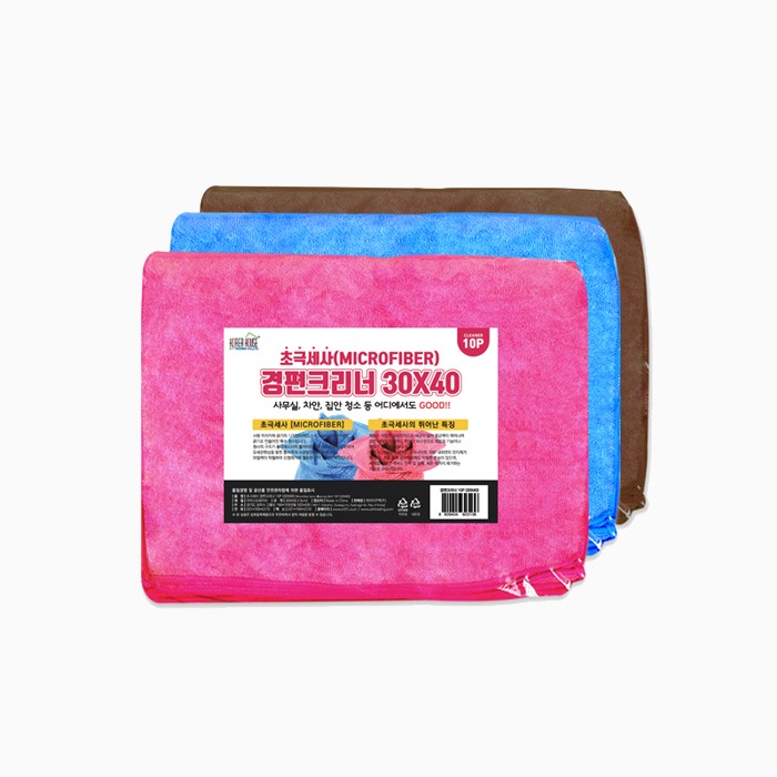 초극세사 경편크리너(30x40) 블루 10P
