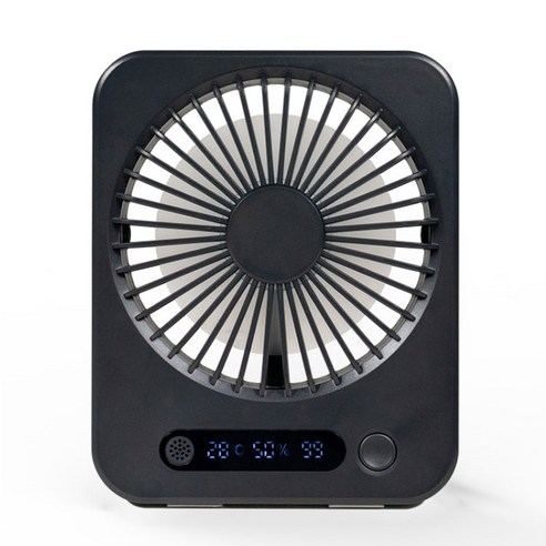 모노큐브 사각 온습도계 테이블팬 네이비TS-tableHT01-M