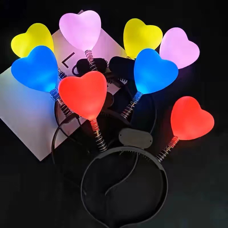 ABM빛나는 LED 하트 머리띠  색상랜덤