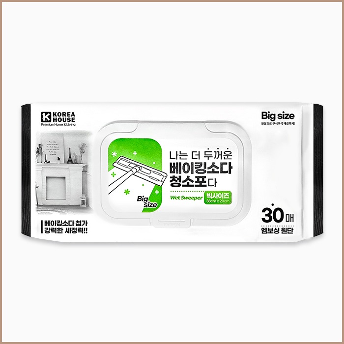 나는 더 두꺼운 베이킹소다 청소포다 캡 30매 대형