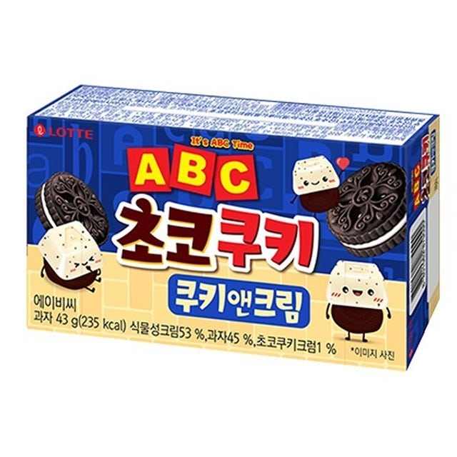 ★롯데 ABC 초코쿠키 쿠키앤크림 43g
