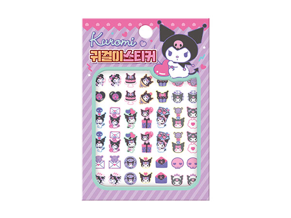 산리오캐릭터즈 쿠로미 귀걸이 스티커