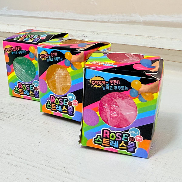 로제 스트레스볼 원형 미니(색상랜덤)1p