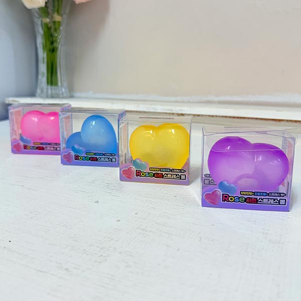 로제 하트 스트레스볼 (색상랜덤)1p