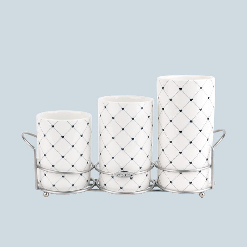 (차량배송)체크하트 다용도꽂이 3구 세트