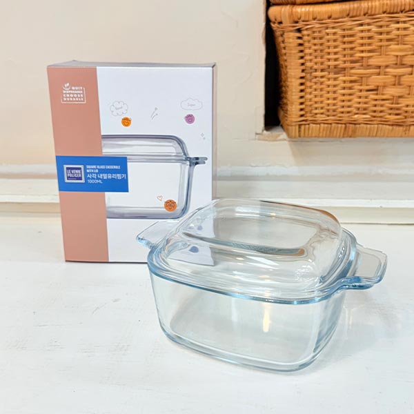르베르폴리세 사각 내열유리찜기 2500ml
