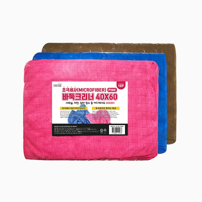 초극세사 바둑크리너(40x60) 커피색 10P