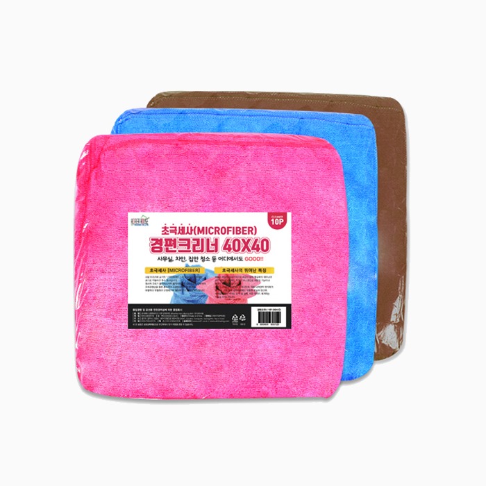 초극세사 경편크리너 커피색 (40x40) 10P
