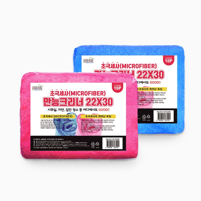 초극세사 양면크리너(30x40) 핑크 10P