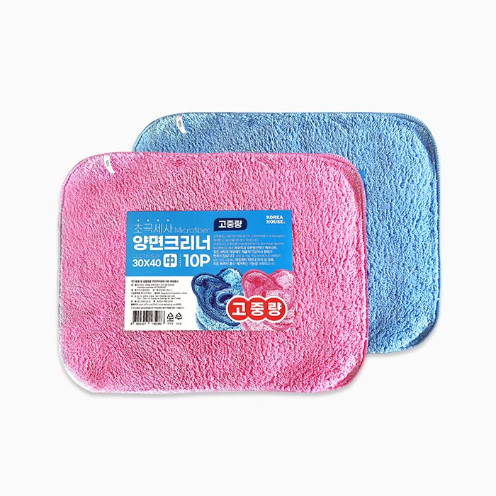 초극세사 고중량 양면크리너(中/30x40) 블루 10P